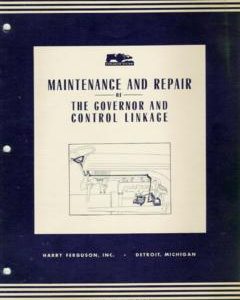 Maintenance and Repair of the Governor and Control Linkage
